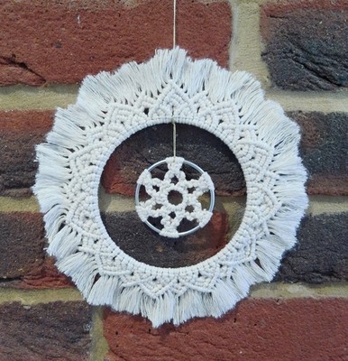 Doppel Mandala moderner Stil Traumfänger handgefertigt