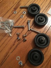 Luggage Suitcase Replacement Wheels 50 mm Rubber Swivel Caster Repair 4 Pcs Kits