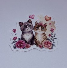 Cute Lover Cats Animal Sticker Vinyl Decal Journal Wall Anniversary Decor Tc6