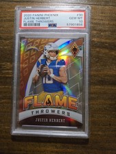 2020 Panini Phoenix - Flame Throwers Justin Herbert #30 (RC) PSA10