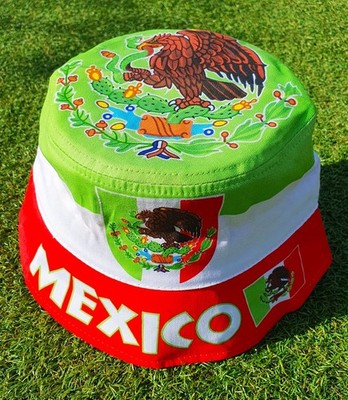 Mexico Sonnenhut + Universalgröße +NEU+ Fan WM MX El Tri Himno Nacional Mexico