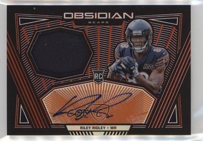2019 Obsidian Rookie Jersey Electric Etch Orange 71/75 Riley Ridley Auto RC 16ki