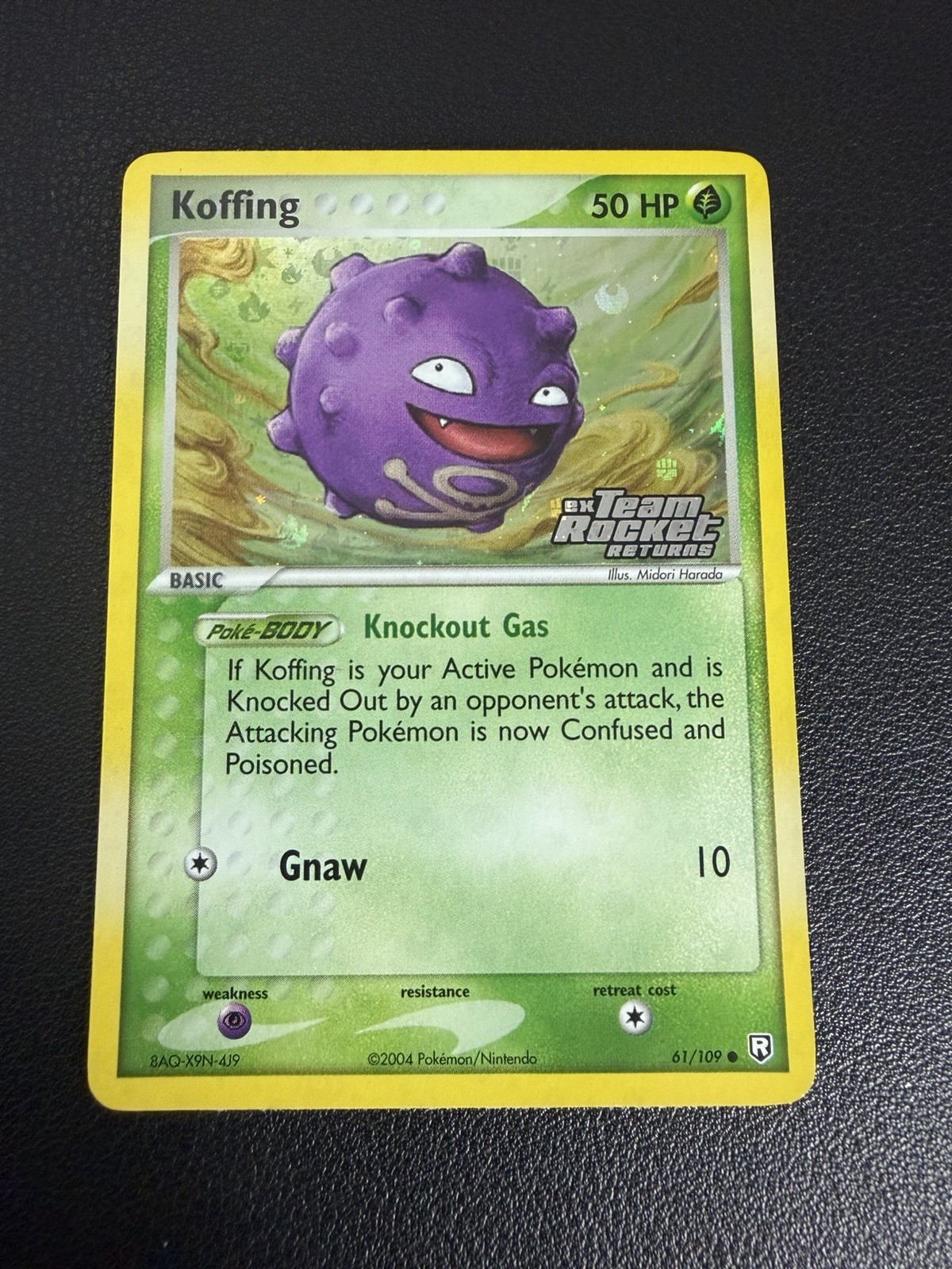 Pokémon TCG Koffing EX Team Rocket Returns 61 Reverse Holo Common Near Mint
