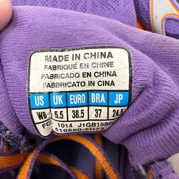 Zapatos para correr Mizuno Wave Hitogami 2 púrpura naranja para mujer talla 8 Foto 4 de 4