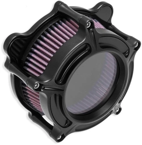 Limpiador de aire Roland Sands Design Clarion - Black Ops motocicleta 0206-2127-SMB Foto 3 de 4