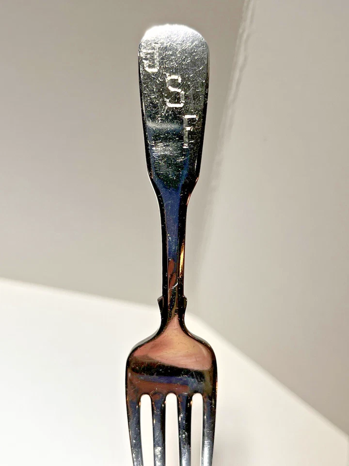 International 1810 Sterling Silver Baby Spoon/Fork Set 37.4 Gr. W/Mono C-1930's - Image 4 of 4