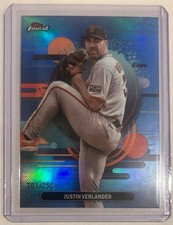 2025 Topps Finest #119 - Justin Verlander Blue Refractor 201/250 - SF Giants 🔥