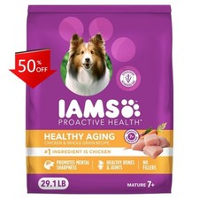 IAMS Healthy Aging Chicken and Whole Grain Flavor Senior Dry Dog Food - 29.1lbs 1.79 per pound