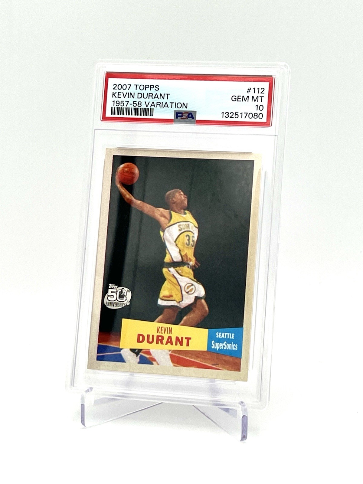 Kevin Durant 2007-08 Topps '57-58 Variation Rookie Card #112 PSA 10 Gem Mint