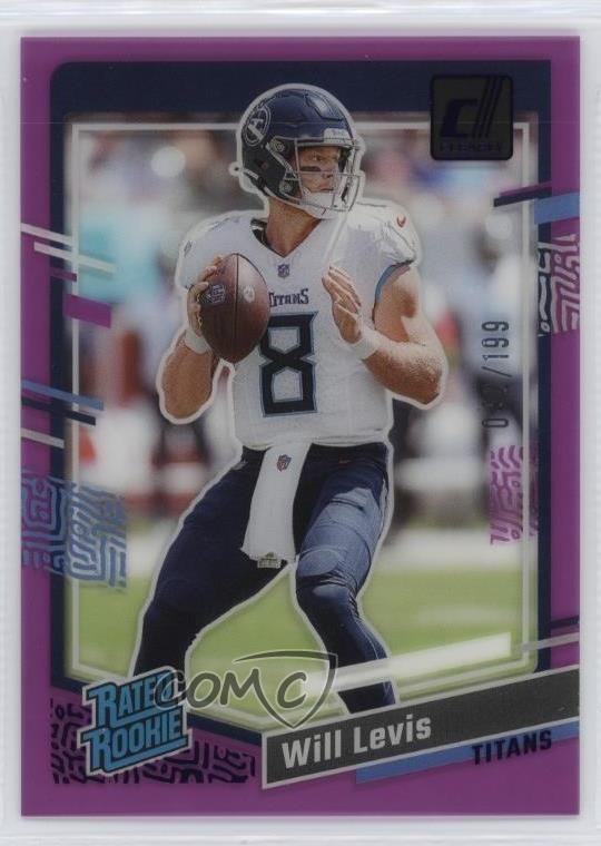 2023 Panini Clearly Donruss Rated Rookie Purple /199 Will Levis #94 1qr7