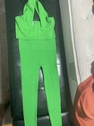 NAMIC Green Ribbed Knit Halter Jumpsuit One-Piece Sleeveless Stretch — photo 1