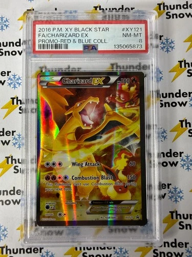 Charizard EX XY Black Star Promo Red & Blue Collection 2016 Pokemon PSA 8