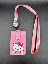 Hello Kitty Lanyard ID Card Holder Keychain Neck Strap, NEW