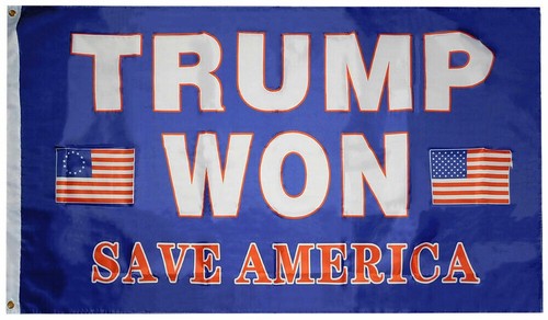 Trump Won Save America 10x15 Foot MAGA Banner Flag Save America - Picture 2 of 2