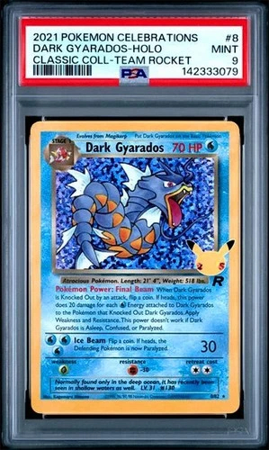 PSA 9 Dark Gyarados 8 Celebrations Classic Collection Holo Pokemon Graded Card