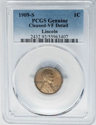 1909-S Lincoln Cent 1c VF Detail PCGS 950881-5