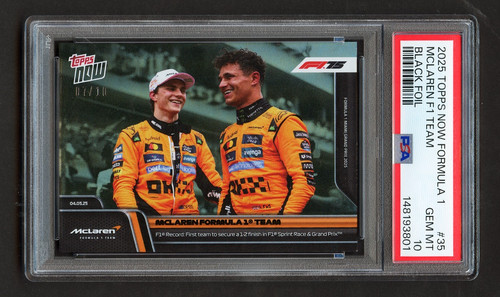 2025 Topps Now Formula 1 F1 McLaren F1 Team Black /10