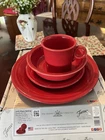 NEW Fiesta Scarlet Red 4 Piece Place Setting HLC Fiestaware 831 326 USA NIB