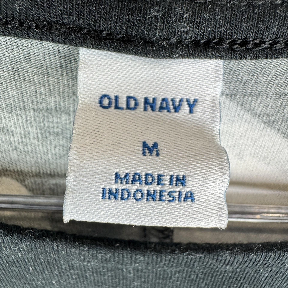 Vestido Old Navy Feminino Médio Preto Cinza Floral Manga Longa Linha A Malha Swing - Imagem 2 de 4