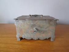 Petit COFFRE-FORT  en METAL pour Bijoux/ objets  avec clé intérieur capitonné ""