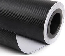 DIYAH 3D Black Carbon Fiber Film Twill Weave Vinyl Sheet Roll Wrap DIY 