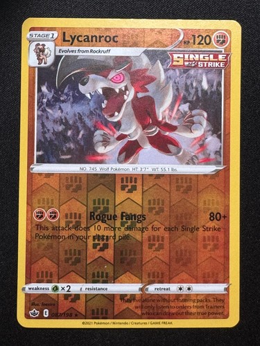 Lycanroc 087/198 Reverse Holo Chilling Reign NM/M Rare Pokemon