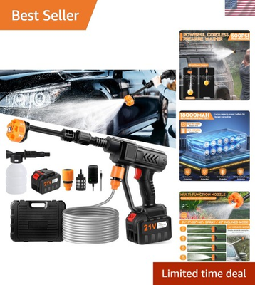 #ad Battery Powered 500 PSI Pressure Washer Versatile Handheld Cleaning Solution $53.99