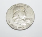 US 1962 Franklin Half  Dollar 90% Silver Coin, 50 Cents.