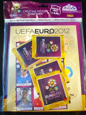 Panini UEFA EURO EM 2012 - Starter Pack HARDCOVER ALBUM 4 Sticker Tüten OVP