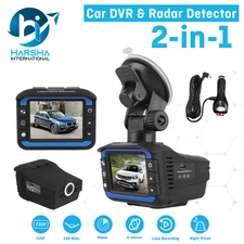2IN1 Anti Radar Laser Police Detector Speed Car Recorder Dash Camera Night 2025