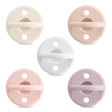 Baby Pacifiers, 5 Pack for 0 Months - Soft Breast-Like Nipple Shape - CPSIA Com