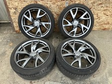 2013 Nissan 370z Front Rear Wheels Rims Tires 19x9 19x10 Oem Slight Curb Rash