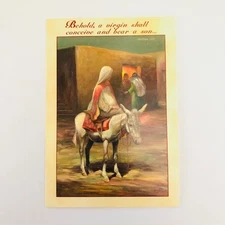 Nativity Mary Donkey Christmas Cards (Pack of 10) Religious Holiday Greeting