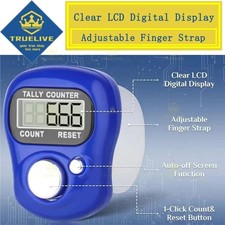 LED: Digital Finger Electronic Tally Counter - LED Light Tasbih Tasbee - Dhikr.