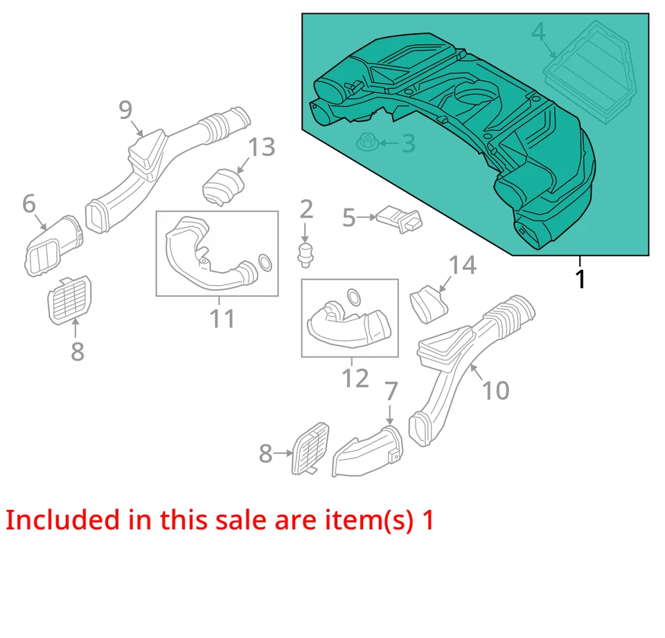 Purificador de aire 4,4 L doble turbo compatible con BMW 750i 2050510 16-19 Foto 2 de 3