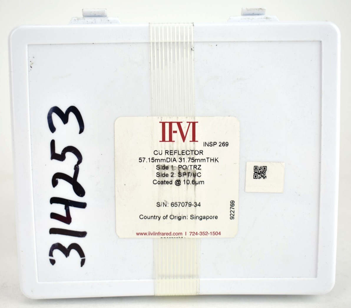 II-VI 922769 Cu Laser Reflector Mirror 57.15mm/2.25" 10.6um CO2 Optic Copper IR