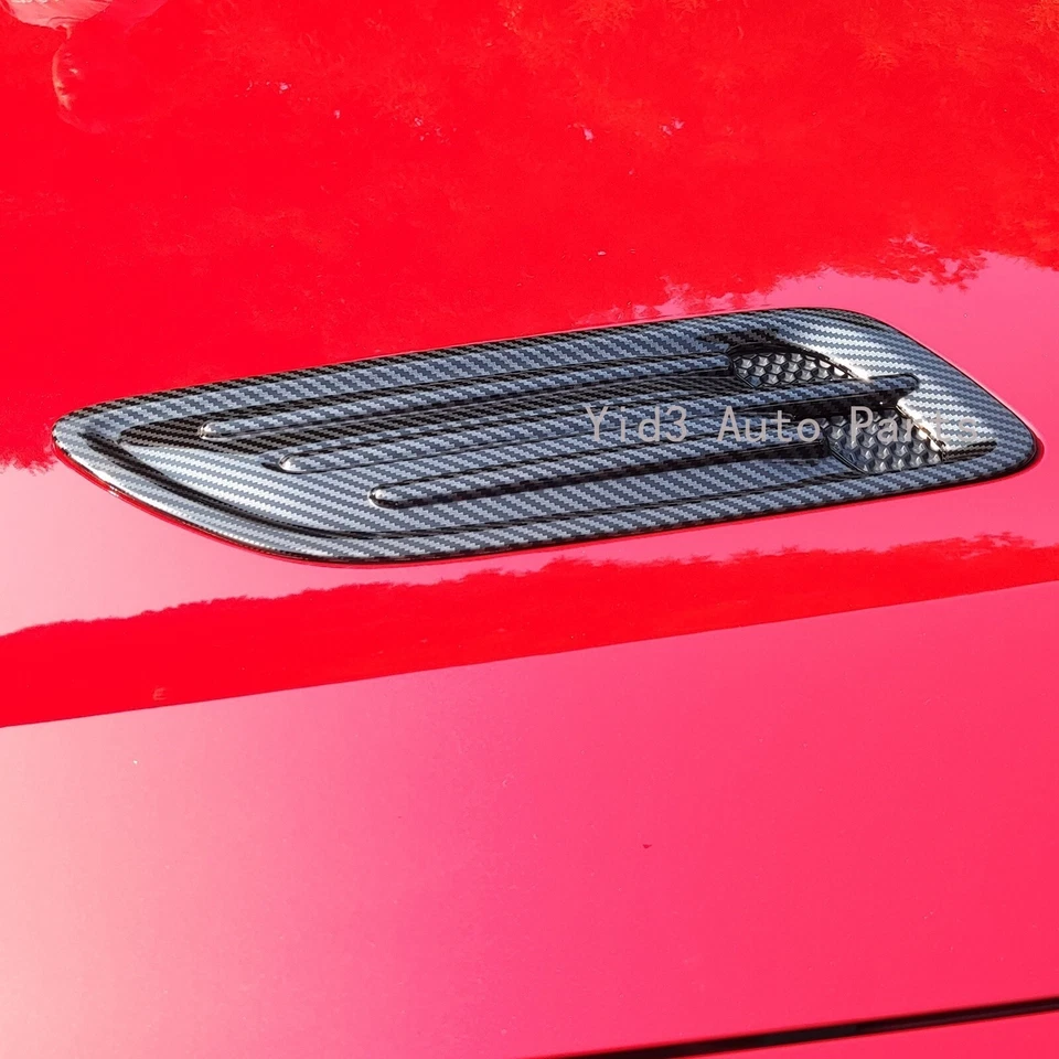 Крышка вентиляционного отверстия воздухозаборника капота из углеродного волокна ABS для Kia Stinger 2017-2023 - Изображение 3 из 4