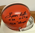Leroy Kelly Signed Browns Mini Helmet with COA and Signing Ticket