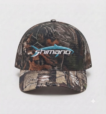 Fishing Logo Embroidered Adjustable Trucker Cap