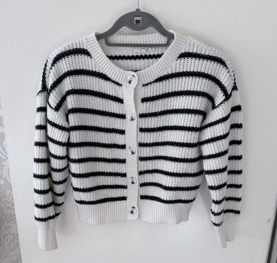 Basic Needs By Name It Mädchen gestreifte Strickjacke Größe 9-10 Jahre