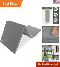 Thick Folding Exercise Mat 6  x2  with Carrying Handles - Ideal for Gymnastics