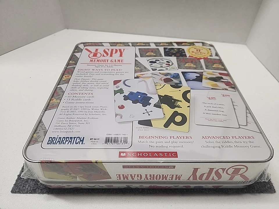 I SPY Memory Game 15th Anniversary Edition SHOLASTIC BRIARPATCH NEW SEALED! - Image 2 of 2