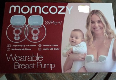 Momcozy S9Pro-V Wearable Breast Pump Set 24mm White 2 Pumps USB Cable