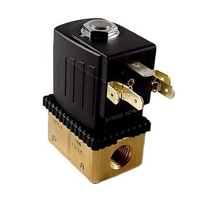 Burkert, 6013 A 1/8 FKM BR NPT 1/4, Solenoid Valve, NC, 1/4''NPT x 1/8'' Orifice,