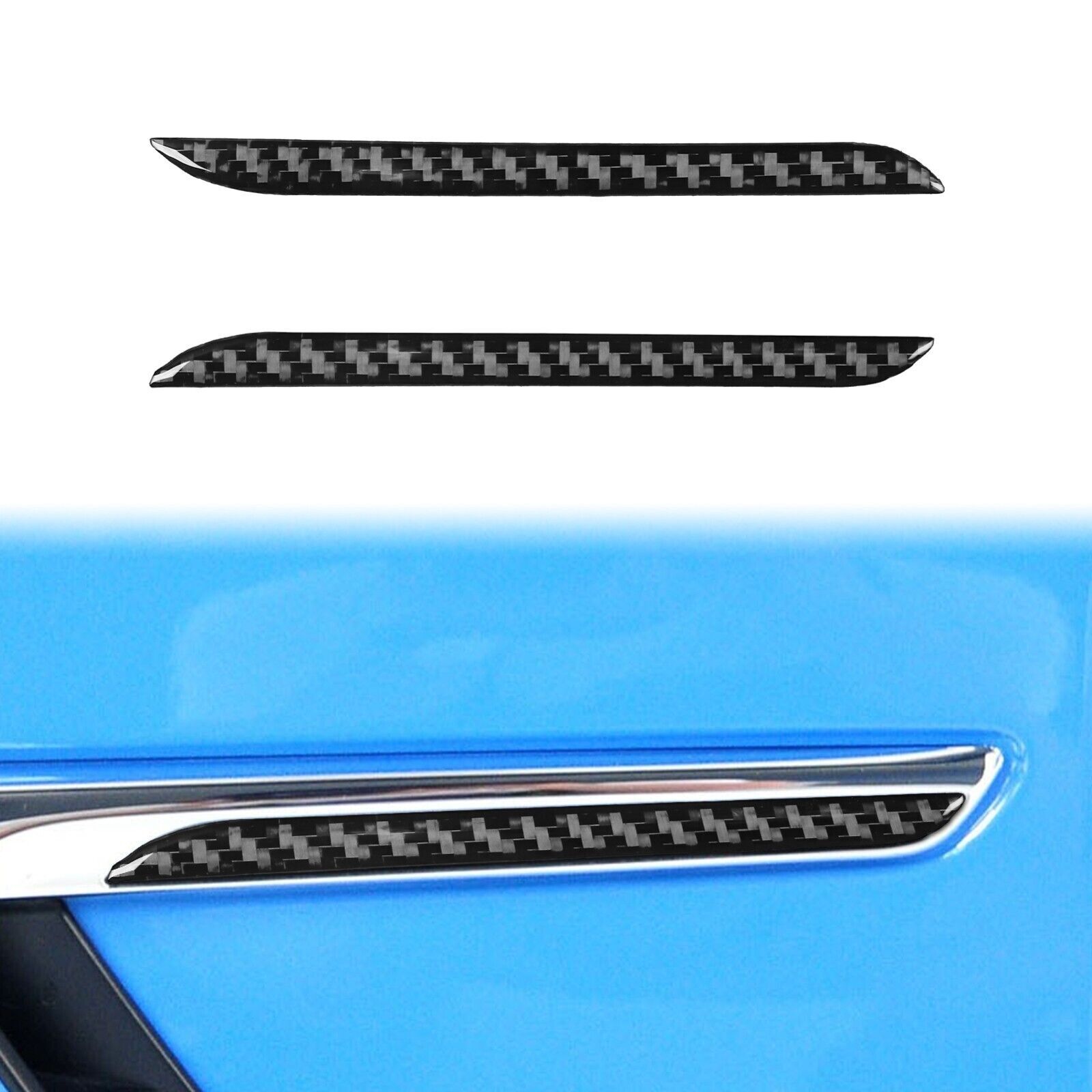 2x For BMW M3 M4 F80 F82 F83 14-18 Carbon Fiber Cover Side Fender Air Vent Cover