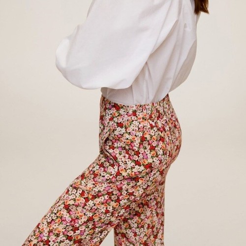 NWT Mango Women's Palazzo Flower print trouser pants Medium - Picture 5 of 10