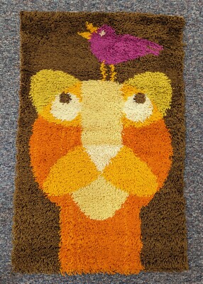 Mid Century Ege Rya Leo Rug Made In Denmark 