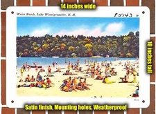 Metal Sign - New Hampshire Postcard - Weirs Beach, Lake Winnipesaukee, N.H.