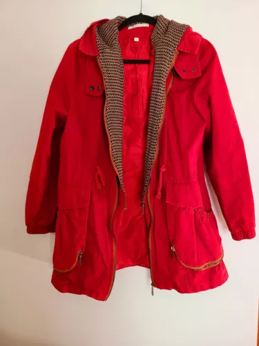 korean fashion women jacket coat LARGE RED