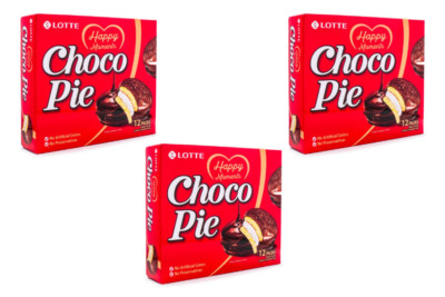 Lotte Choco Pie Schokoladenkuchen 3er-Pack 36 Kuchen Korea Original